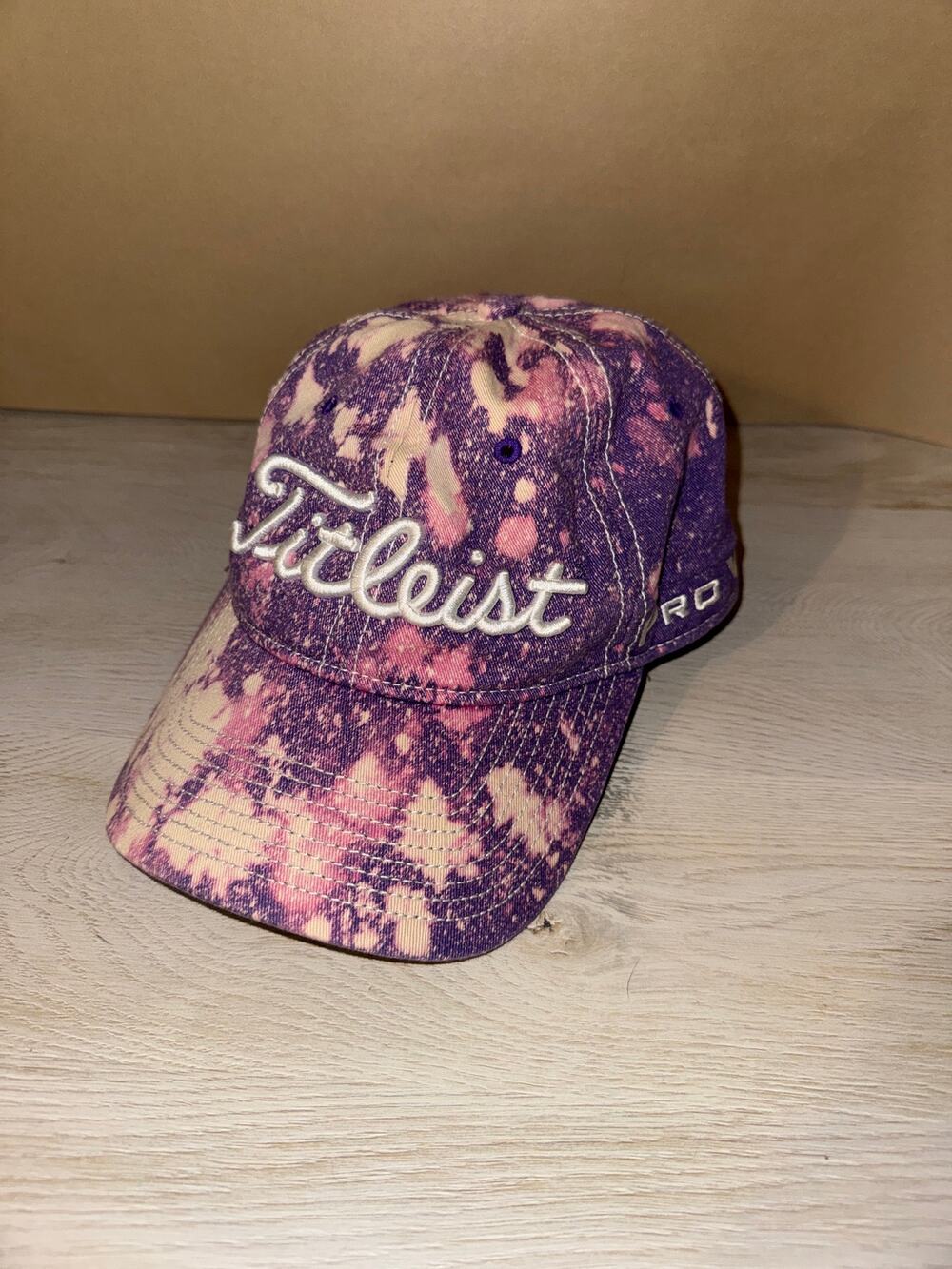 Titleist Purple Pink Bleach Tie Dye Golf Hat Adjustable Cap